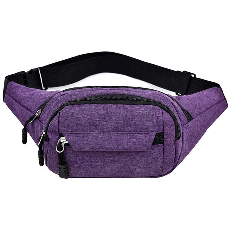 Men's Breast Package Waterproof Outdoor Sports Bag Canvas Pouch Korean-style Waist Bag Fanny Pouch Crossbody Male Banana Bag