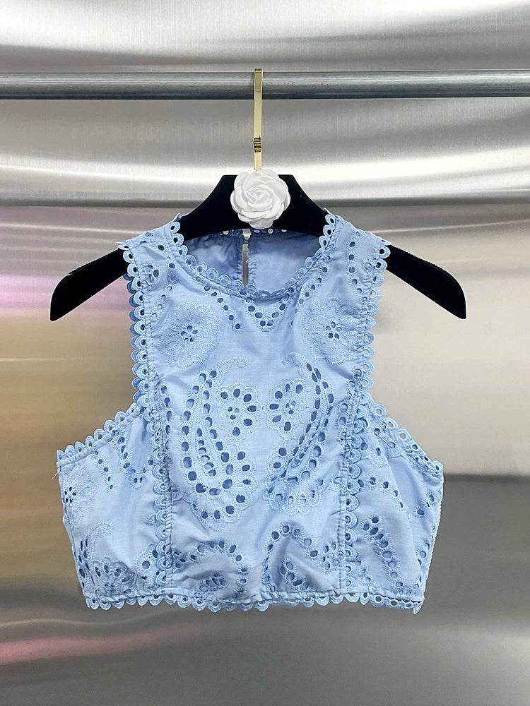Embroidery Hollow Skirt Set - P12 Hub Europe