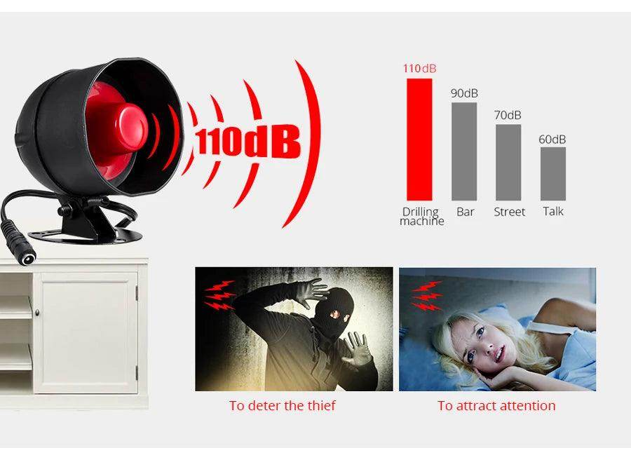 Alarm KERUI WiFi Smart 110dB - P12 Hub Europe