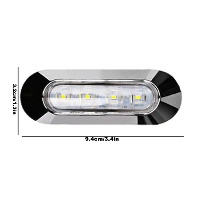 Waterproof 4 LED Side Mark Lamp Clearance indicator Light Car Truck Trailer Lorry 12V-24V light Red/White/Yellow/Blue/Green