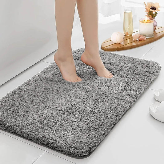 Water Absorbtion Anti Slip Bathroom Mat Thickened Bathroom Carpet Long Hair Carpet Machine Washable Durable Toilet Mat Bath Matt - P12 Hub Europe