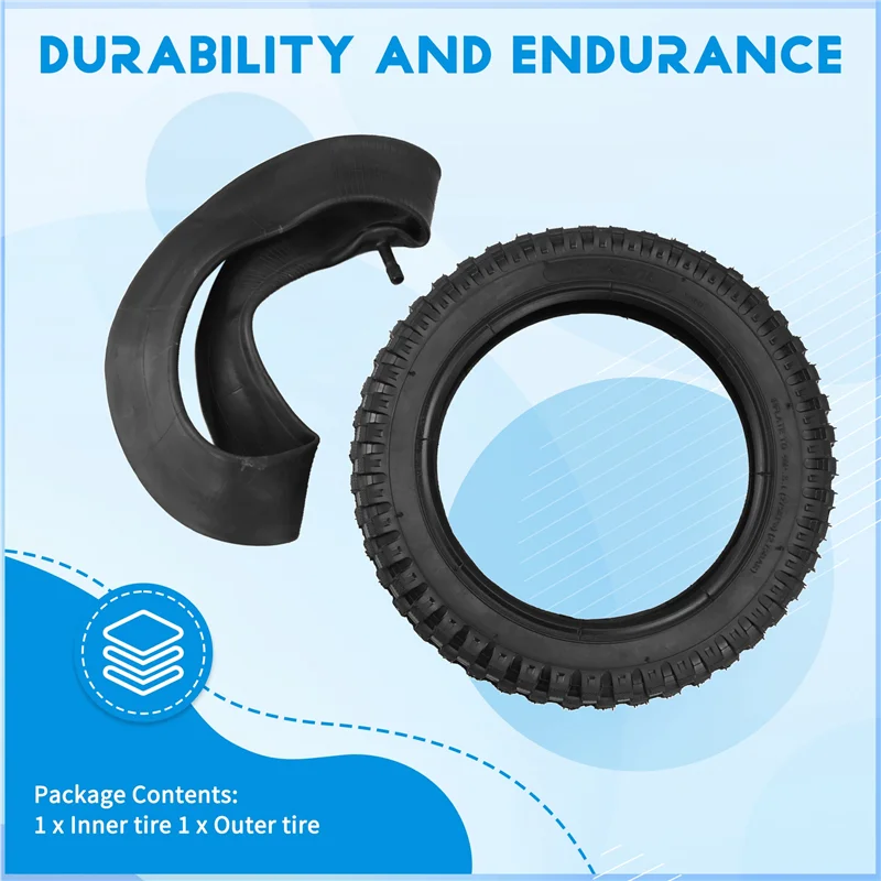 H5-Motorcycle Bike 12 1/2X2.75 Tire Inner+Outer Tire For 47Cc 49Cc Dirt Pit Bike Motorcycle Bike