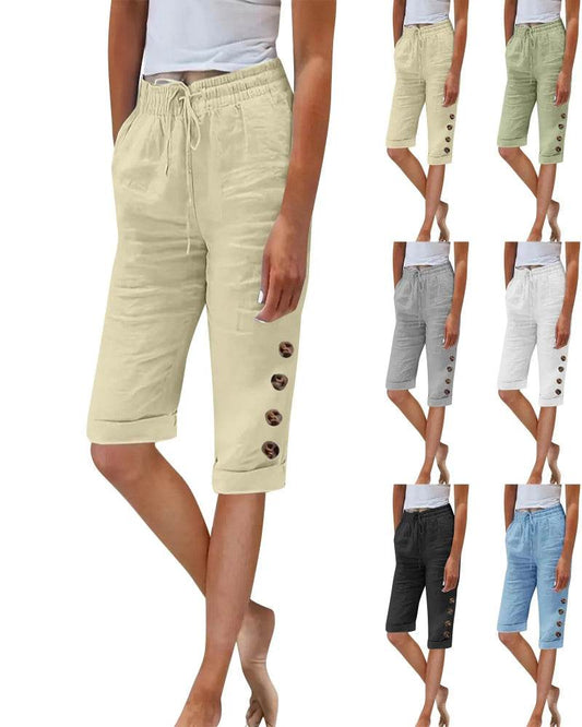Women's Summer Cotton Linen Pants - P12 Hub Europe