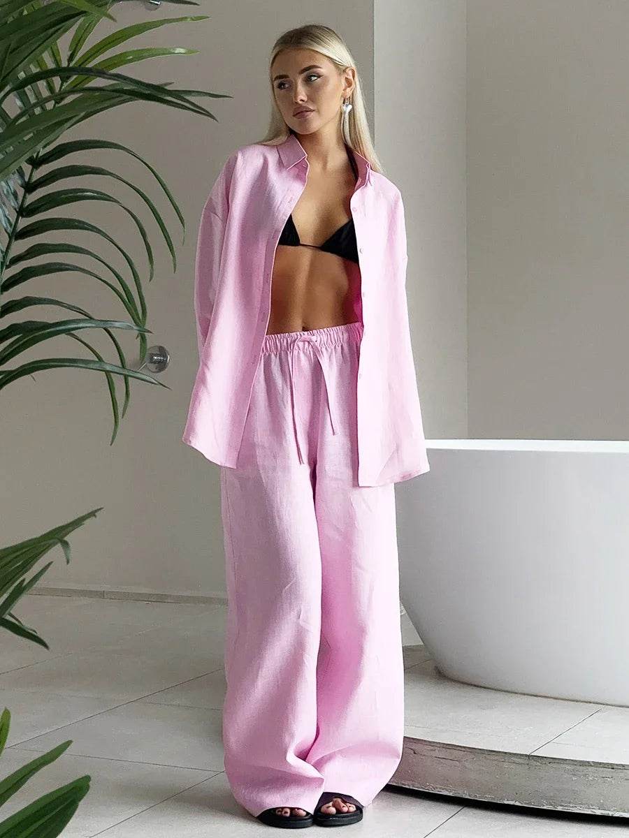 Women's Casual Cotton Linen Set - P12 Hub Europe