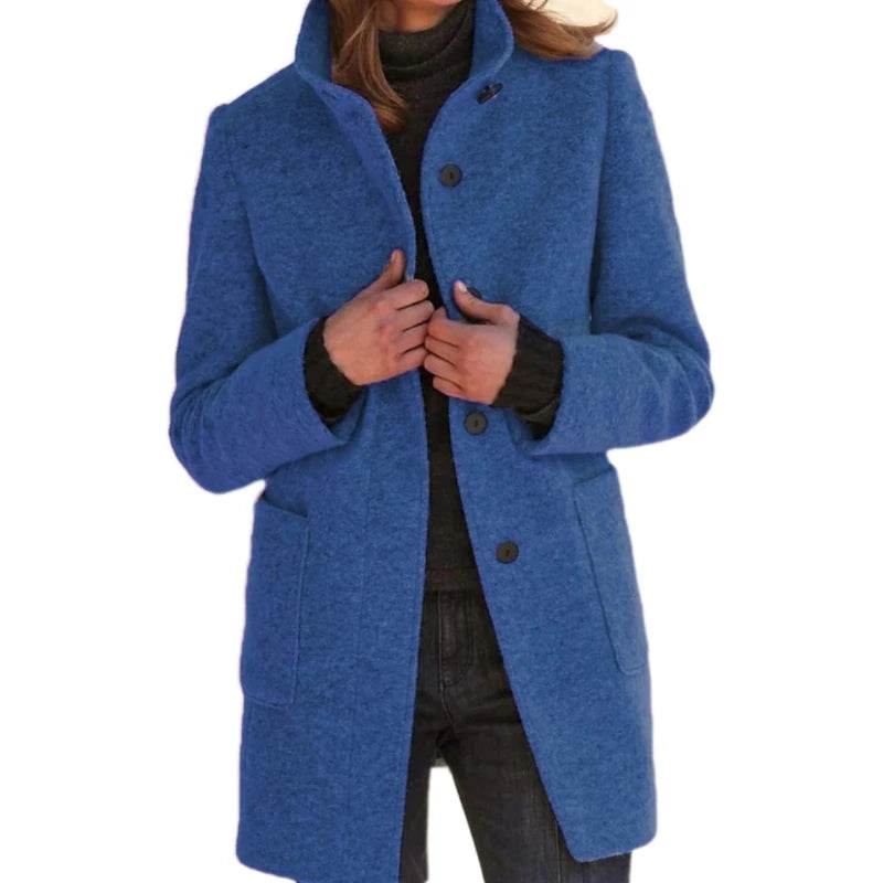 Warm Wool Blend Trench Coat - P12 Hub Europe