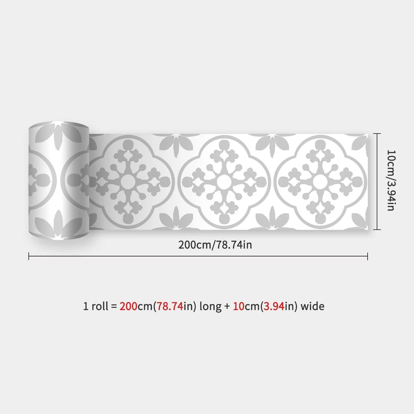 41 Styles Baseboard Stickers Waterproof Peel & Stick Waistline Wall Sticker Floor Border Sticker For Kitchen Bathroom 10x200cm - P12 Hub Europe