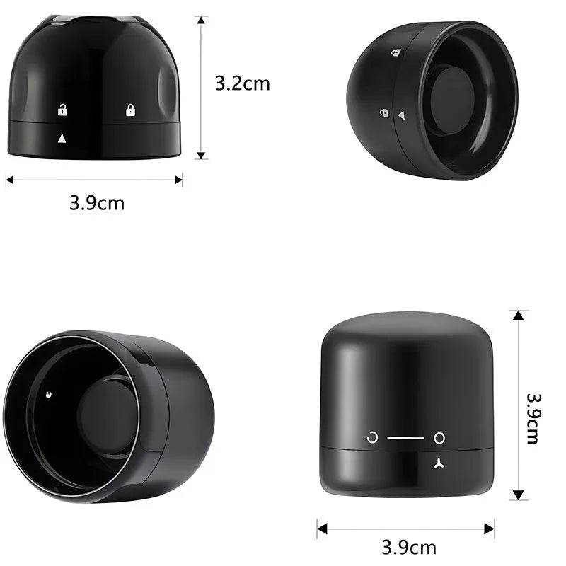 Vacuum Red Wine Champagne Stopper Rotating Lock Bottle Stopper Sparkling Wine Sealing Plug Household Red Wine Cork Bar Tool - P12 Hub Europe