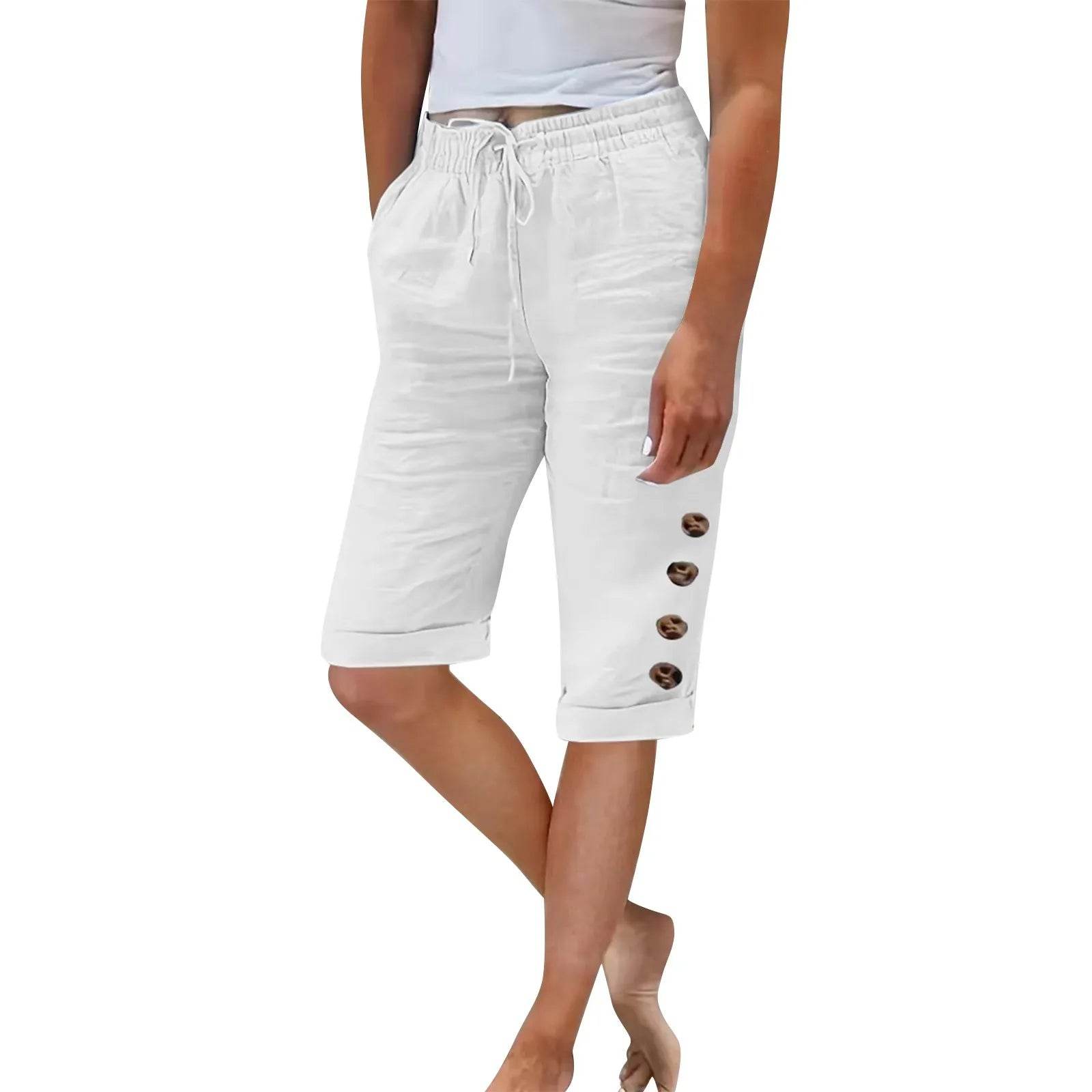 Women's Summer Cotton Linen Pants - P12 Hub Europe