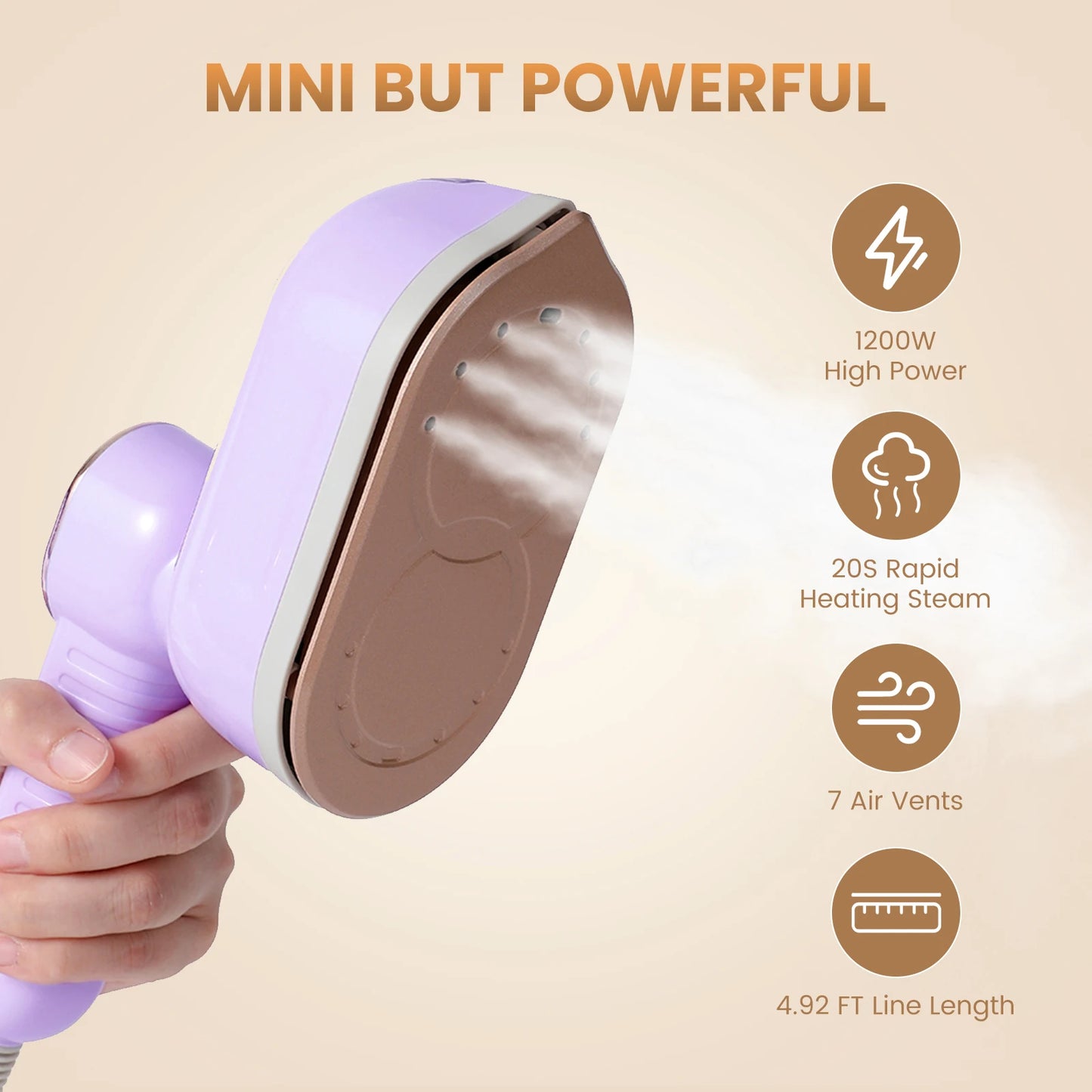 2-in-1 Mini Garment Steamer Handheld Steam Iron Portable Home Travelling For Clothes Ironing Wet Dry Ironing Machine 110V/220V