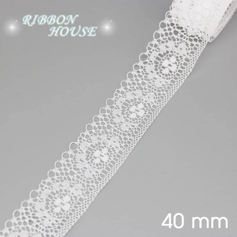 (5 yards/roll) white Lace ribbon fabric Webbing Decoration Lovely gift packing polyester Material - P12 Hub Europe
