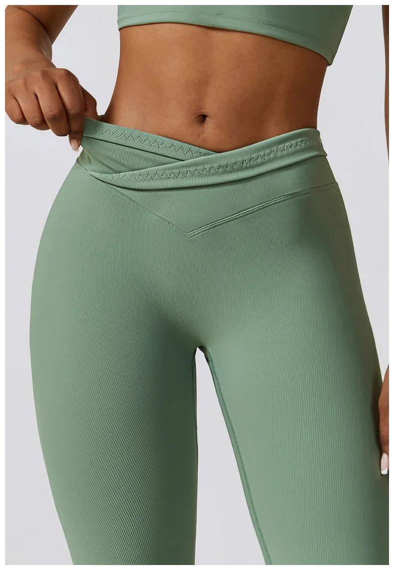 Women's High-Waist Flare Leggings - P12 Hub Europe