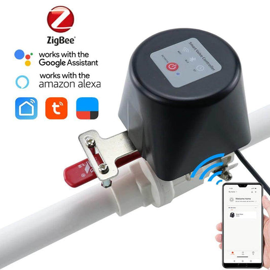 Gas Water Valve Zigbee Smart | Alexa Google Irrigation - P12 Hub Europe