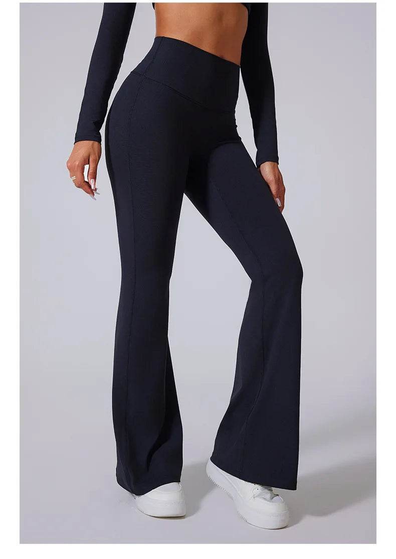 Women's High-Waist Flare Leggings - P12 Hub Europe