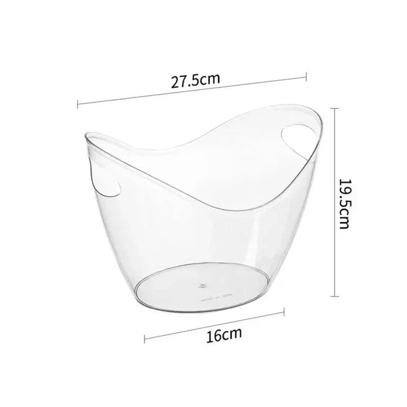 Hot Transparent Ice Cube Storage Bucket Beer Wine Bucket Bar Ice Bucket Container Champagne Can Wine Champagne Beer Chiller - P12 Hub Europe