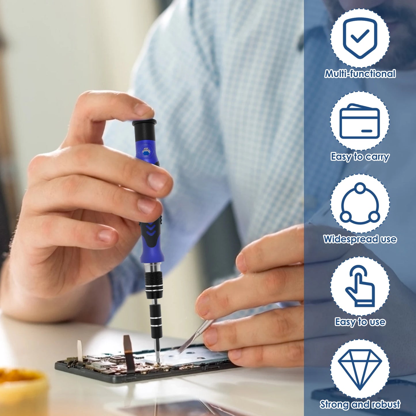 58 in 1 Precision Screwdriver Kit Small Screwdriver with Extension Rod Repair Tool Kit for Smartphone, PC, Watch,Toys
