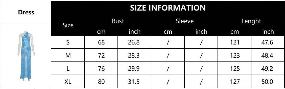 Women’s Beach Dresses Sexy Backless Knitted Long Dress Star Crochet Maxi Dresses 2024 Summer Women Beach Wear - P12 Hub Europe