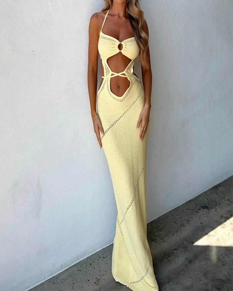 Sleeveless Knit Dress - Halter & Front Cutout - P12 Hub Europe