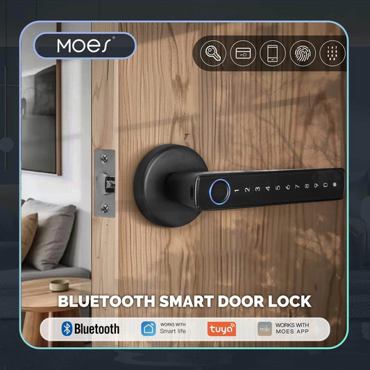 Bluetooth Fingerprint Door Lock Code, Card, 50FP/250 - P12 Hub Europe