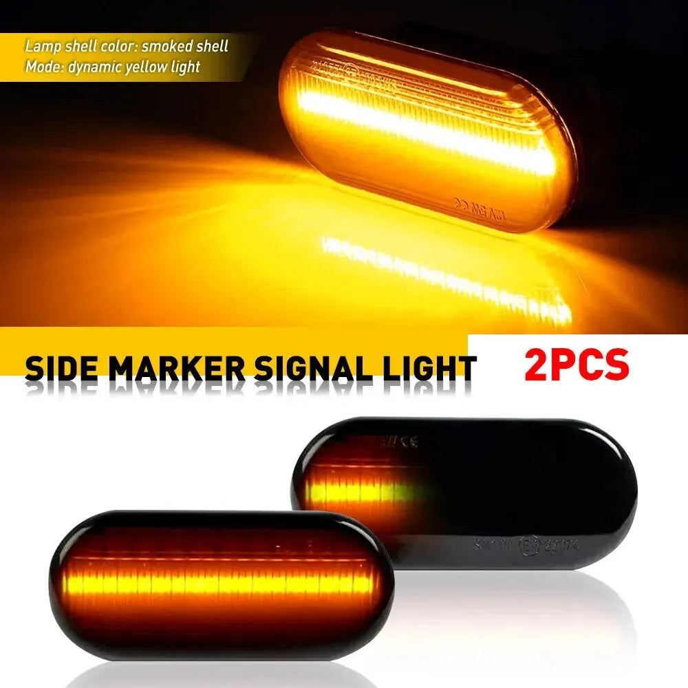 2PCS Led Dynamic Side Marker Turn Signal Light Sequential Blinker Light For VW Golf 3 4 MK3 MK4 Passat 3BG Polo 6N 9N Bora Vento