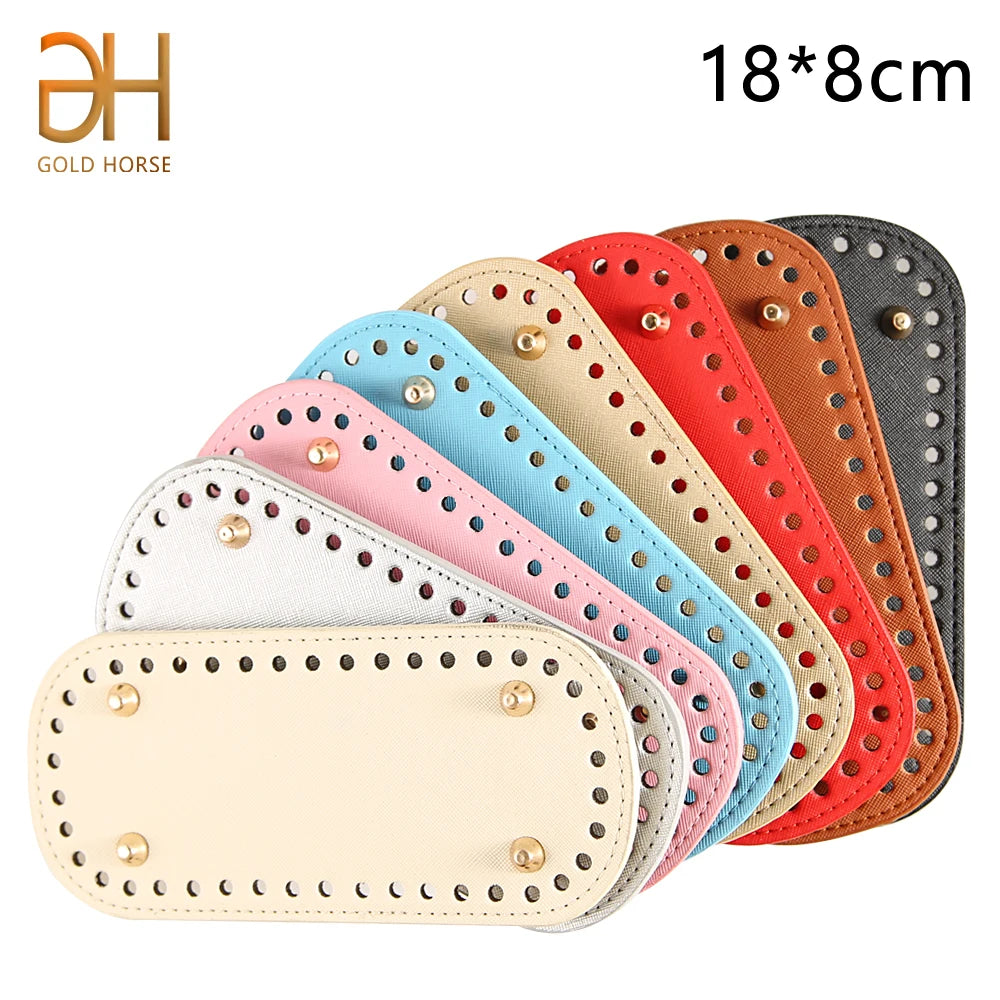 5 Size PU Leather Base Handmade Bag Bottom for Hook Diy Women Purse Handbag Knitting crochet Bags Accessories Parts