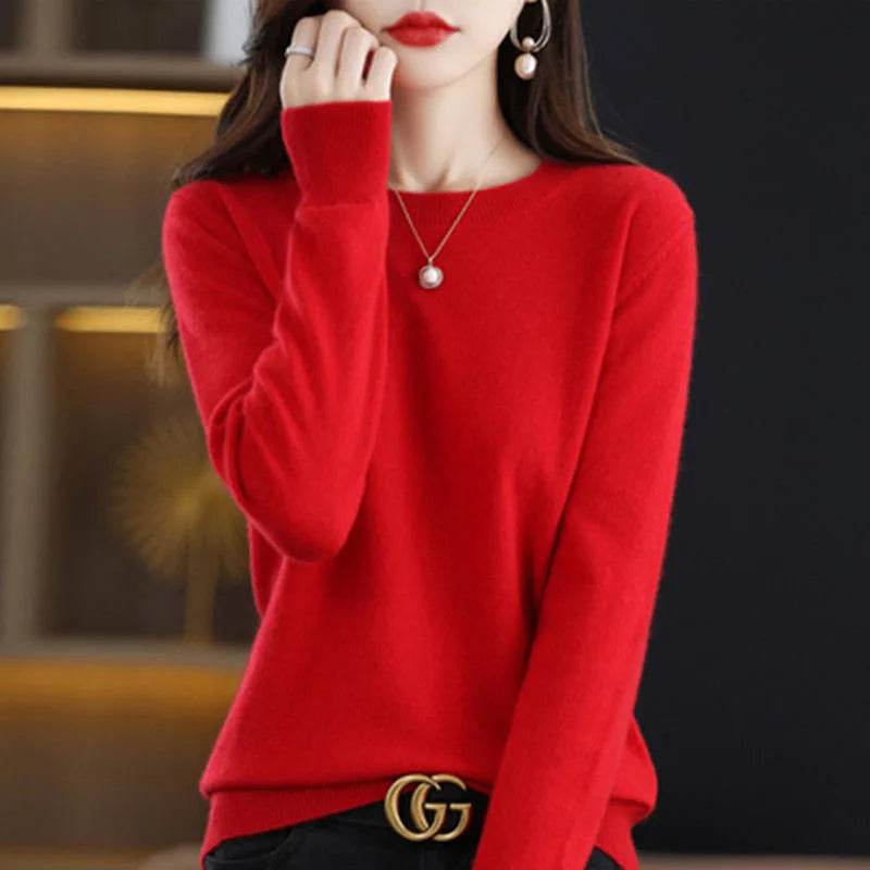 Women's Basic O-Neck Sweater - P12 Hub Europe