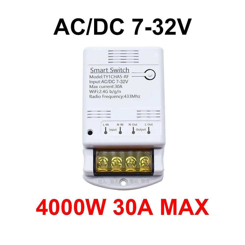 Relay Switch 30A WiFi Smart Tuya Work with Alexa and Google - P12 Hub Europe