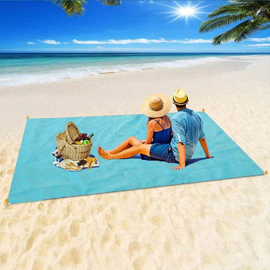Sand Free Beach Towel Portable Blue beach Towels Anti-slip Sand Mats Polyester Outdoor Towel for Beach support drop ship - P12 Hub Europe
