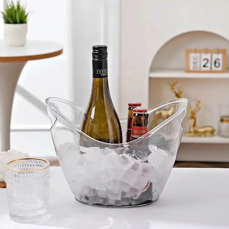 Hot Transparent Ice Cube Storage Bucket Beer Wine Bucket Bar Ice Bucket Container Champagne Can Wine Champagne Beer Chiller - P12 Hub Europe
