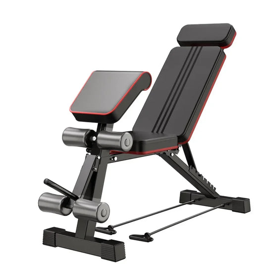 2024  Hot Selling Adjustable Dumbbell Bench with Pulling Rope Home Gym Equipment Weight Bench Roman Chair Multi Sit Up Bench