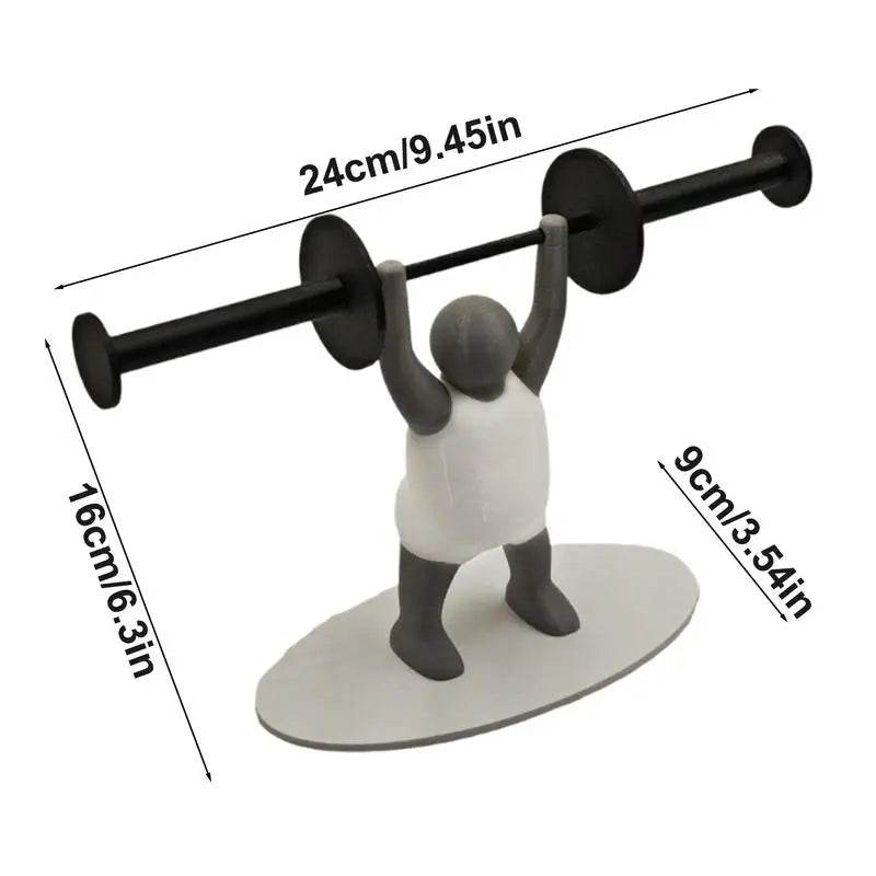 Weightlifting Figure Paper Towel Holder 3D Printing Decorative Bathroom Toilet Paper Stand Creative Tissue Roll Rack For Bedroom - P12 Hub Europe