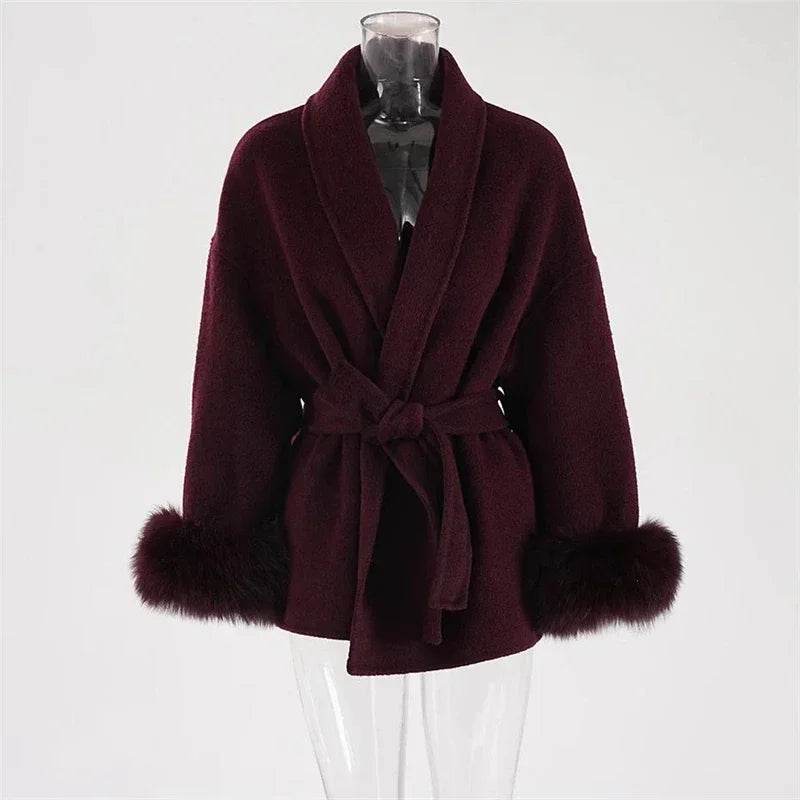 Fox Fur Wool Coat - P12 Hub Europe