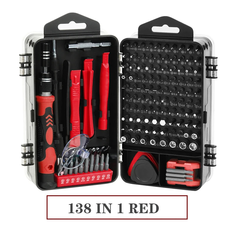 138 In 1 Precision Screwdriver Set Magnetic Torx Screw Driver Bit Drill Kit Multitool For Iphone Xiaomi PC Repair Hand Tool Set