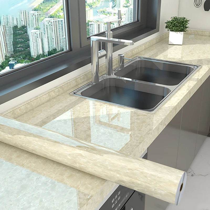 10M Marble Kitchen Oil-Proof Film Waterproof Self-adhesive Wall Tile Sticker Moisture-Proof Countertop Cabinet Cover Wallpaper - P12 Hub Europe