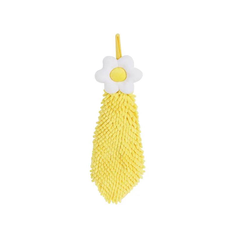 Chenille Hand Towel with Hanging Loops, Quick Dry, Soft, Absorbent, Microfiber, Bathroom, Kitchen - P12 Hub Europe