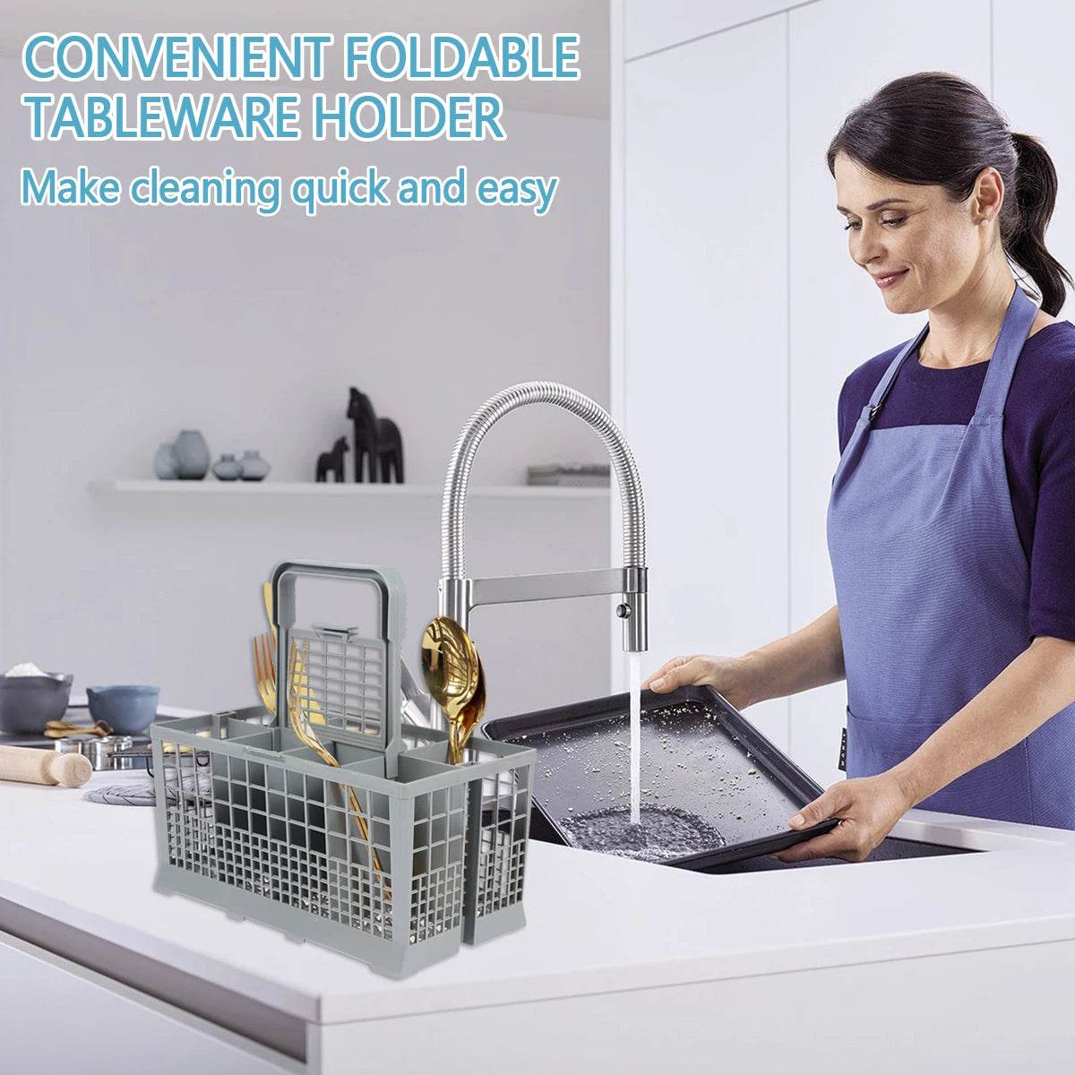 Universal Foldable Dishwasher Cutlery Basket - P12 Hub Europe