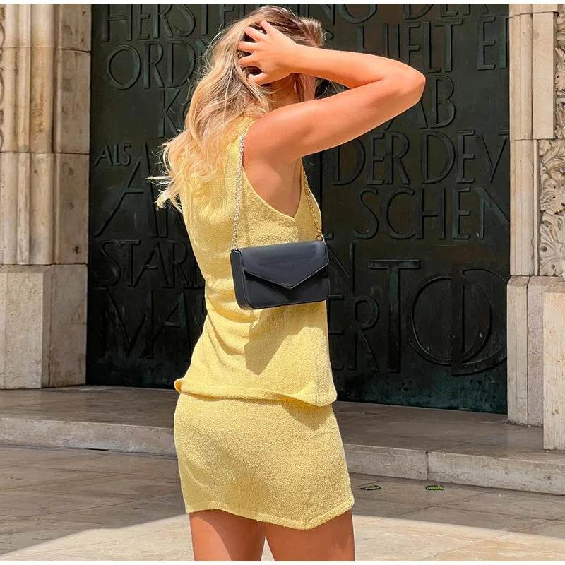V-Neck Knit Vest Skirt Set - P12 Hub Europe