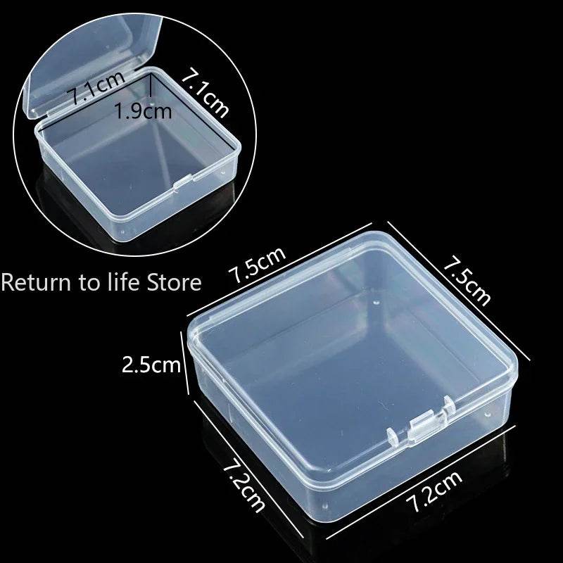PP Storage Box Mini Transparent Plastic Case Container Square Rectangle Packaging Box for Jewellry Beads Small Items - P12 Hub Europe