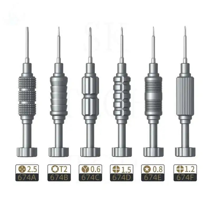 TE674 Superhard Combat Precision Screwdriver 0.6 0.8 1.2 1.5 T2 2.5 For IPHONE IPAD Clocks Watches Teardown Opening Repair Tools