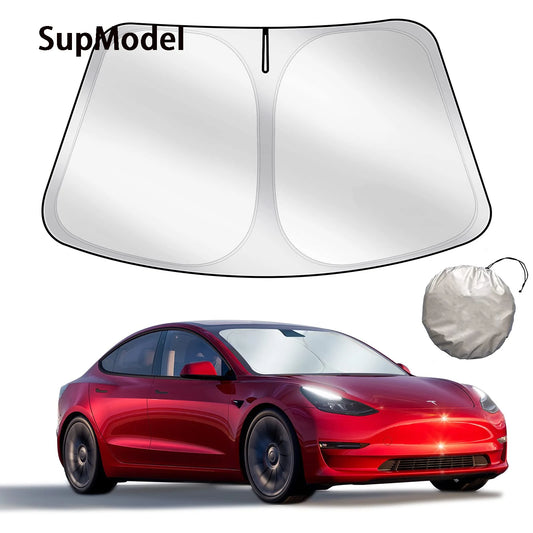 For Tesla Windshield Sunshade Folding Front Window Sun Shade Cover Heat Protection Visor For Model Y Model3 2025 Accessories