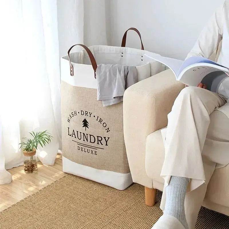 Large Fabric Folding Laundry Basket - P12 Hub Europe