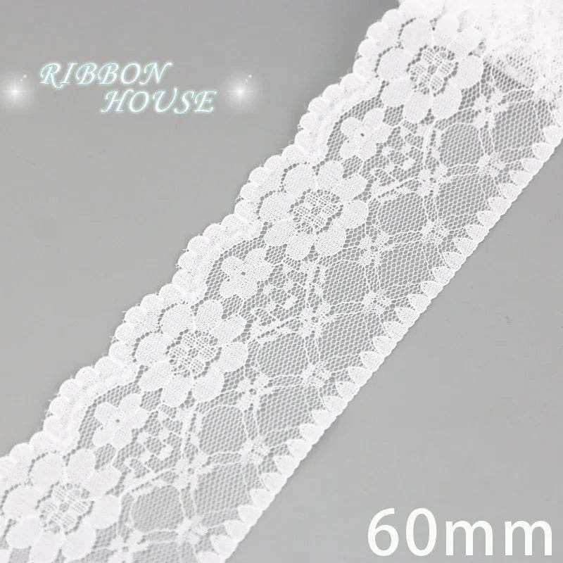 (5 yards/roll) white Lace ribbon fabric Webbing Decoration Lovely gift packing polyester Material - P12 Hub Europe