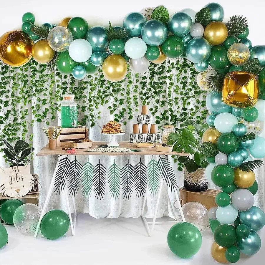 4.4/11M Artificial Plant Green Ivy Leaf Garland Fake Plant Creeper Hanging Vine Outdoor DIY Garden Wall Wedding Party Home Decor - P12 Hub Europe