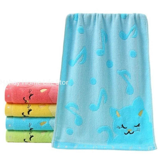 1PC Soft Children Baby Towel Washcloth Feeding Cartoon Cat Cotton Bath Towel for Newborn Infant Handkerchief Shower Face Cloth - P12 Hub Europe