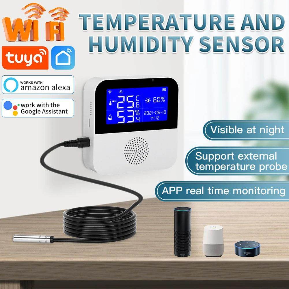 WiFi Temperature and Humidity Sensor Works with Alexa & Google - P12 Hub Europe