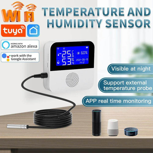 WiFi Temperature and Humidity Sensor Works with Alexa & Google - P12 Hub Europe