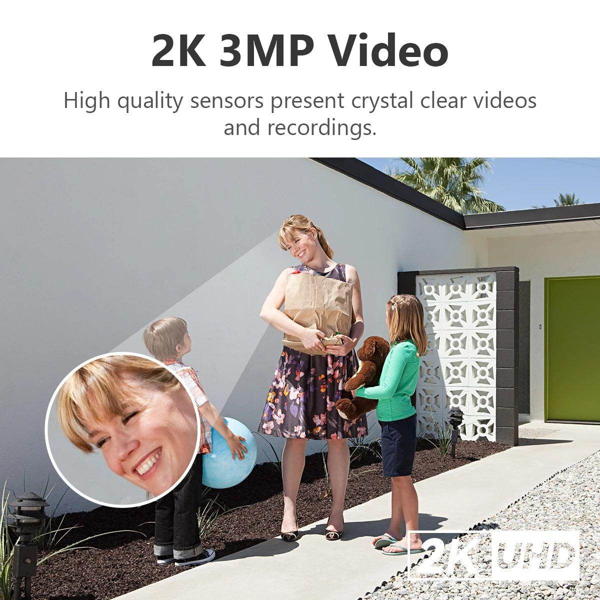 Video Doorbell 2S | 3MP, 120 Days Battery, Human Detect - P12 Hub Europe