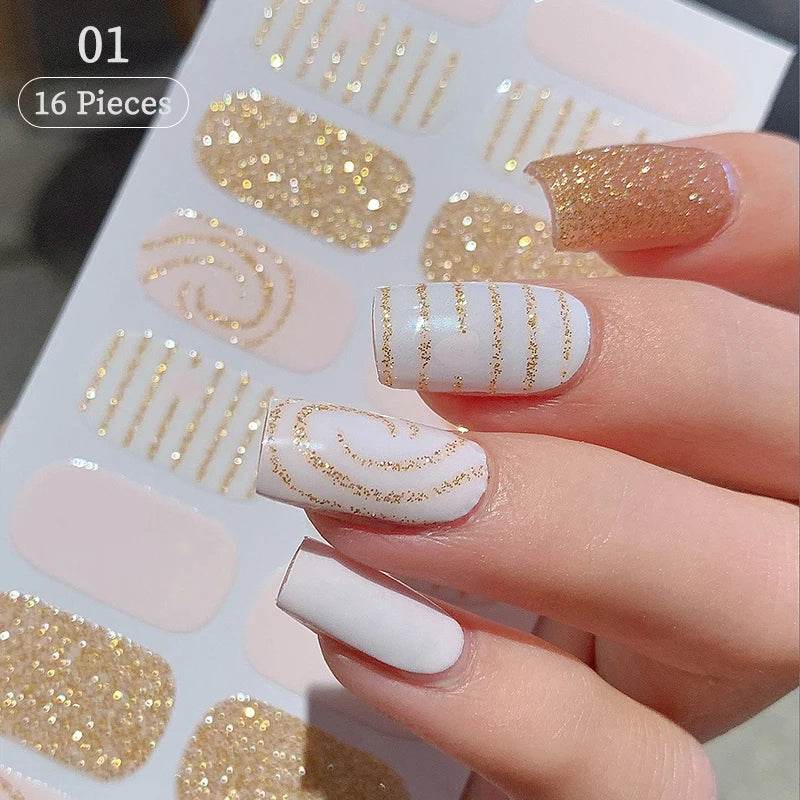 Full Cover Gradient Nail Stickers Multi Color -