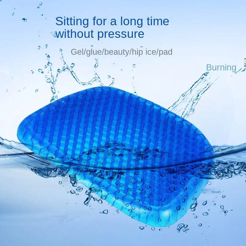 TPE Silicone Gel Seat Cushion Cooling Mat Honeycomb Thick Sitting Cushions Pads for Pressure Relief Back Pain Summer Ice Pad - P12 Hub Europe