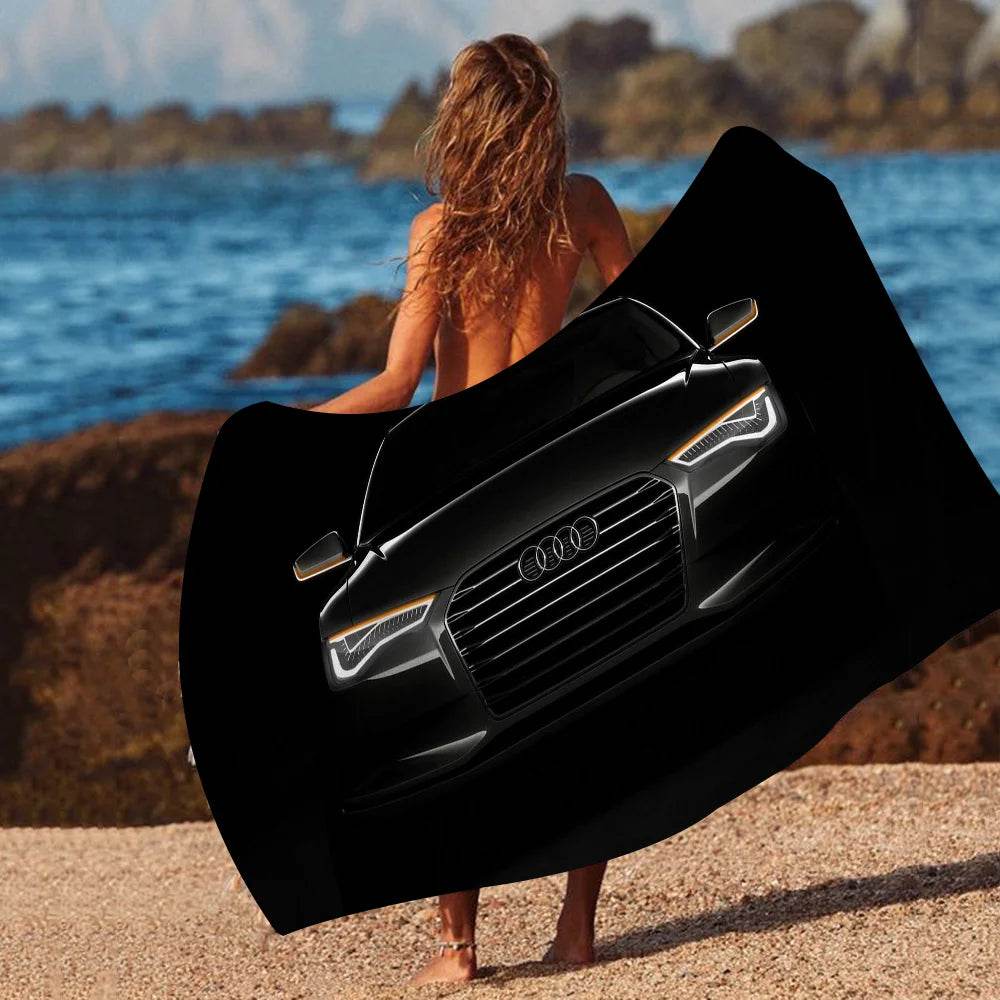 Car AA-Audis-logo Printed Big Microfiber Beach Towels Quick Dry Towel Sand Beach Towels Pool Towel for Travel Swim Pool Yoga - P12 Hub Europe
