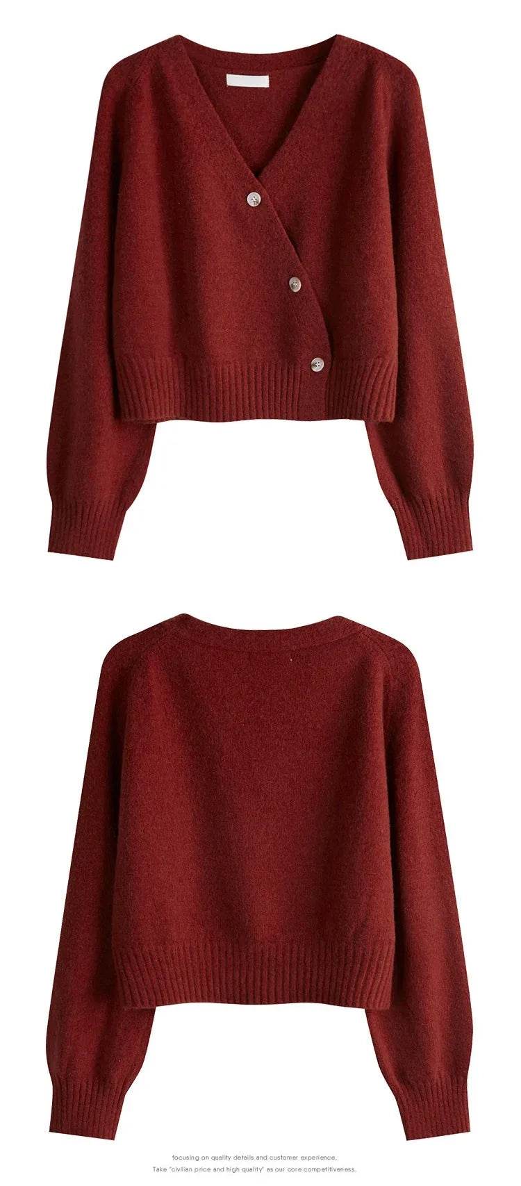 Diagonal V-Neck Cardigan - P12 Hub Europe